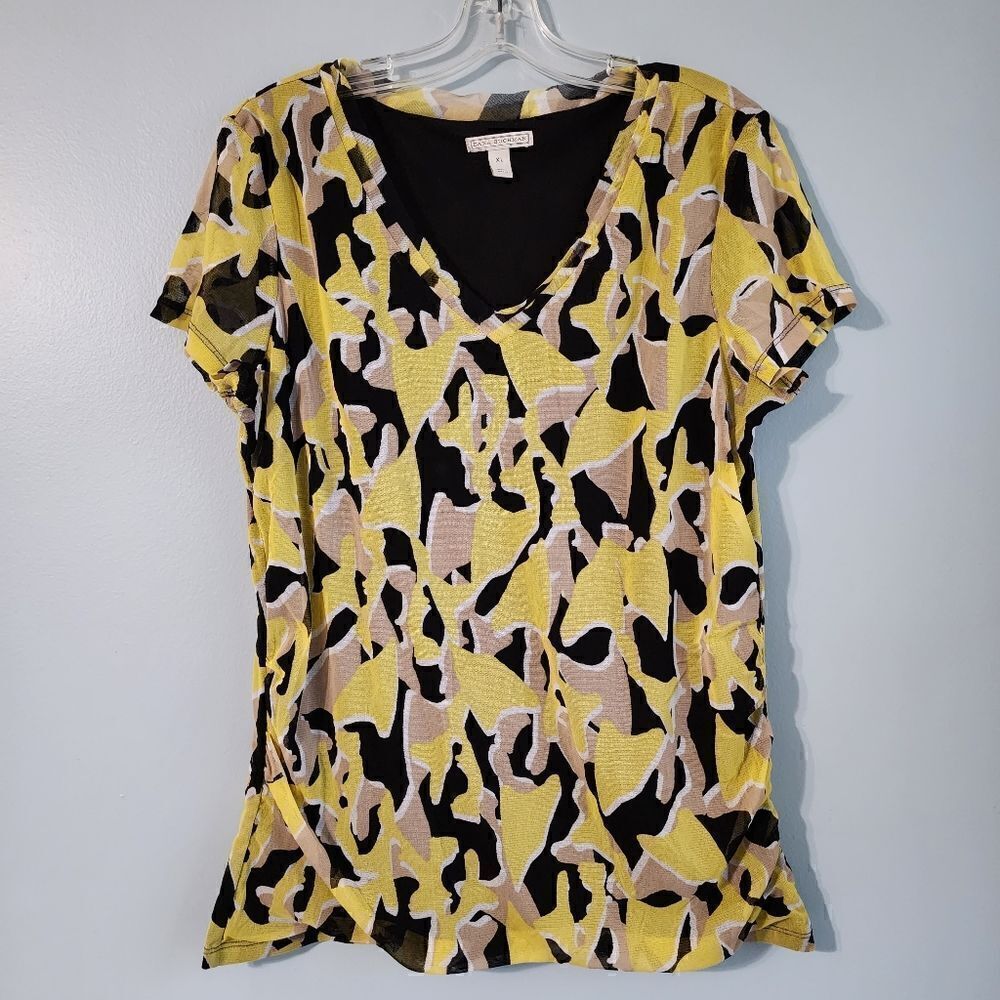 Dana Buchman V-Neck Short Sleeve